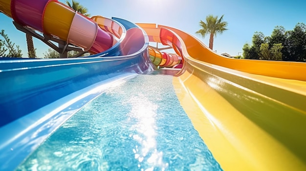 Un toboggan aquatique au parc aquatique de l'Orlando Resort.