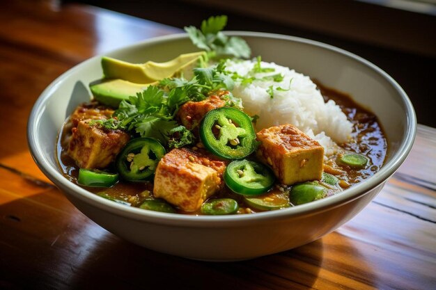 Photo tofu et gumbo à l'ocre