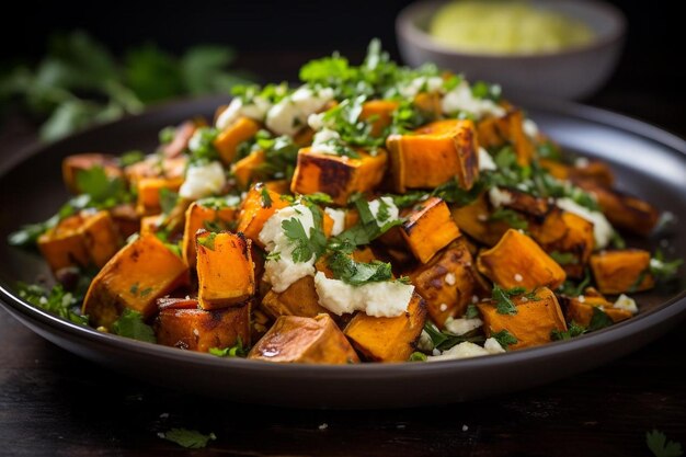 Tofu et patates douces au petit déjeuner