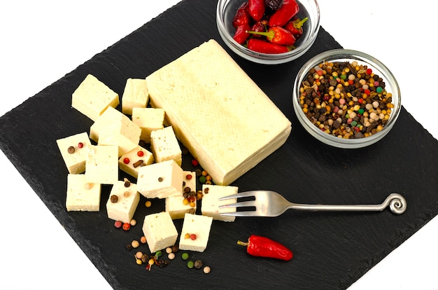 Tofu - produit de protéine de lait de soja. .