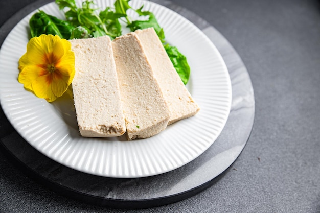 tofu soja fromage produit végétal repas nourriture collation sur la table copie espace arrière-plan alimentaire