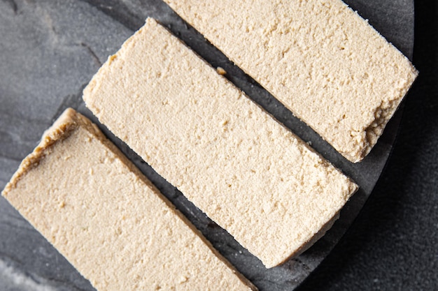 tofu soja fromage produit végétal repas nourriture collation sur la table copie espace nourriture fond rustique