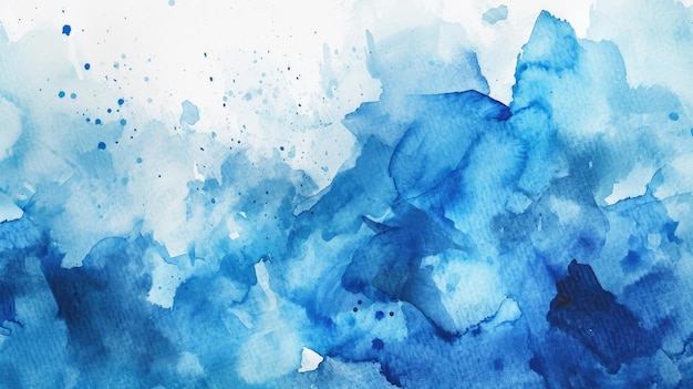 Une toile d'aquarelle bleue tranquille