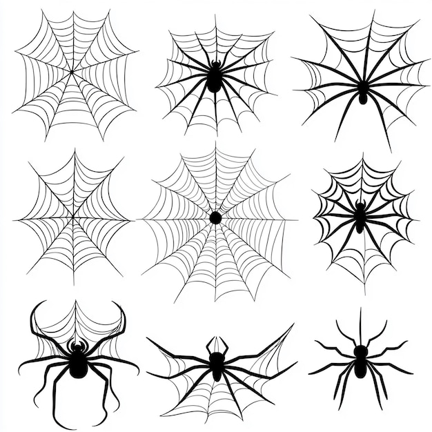 La toile d'araignée d'Halloween isolée sur un fond blanc