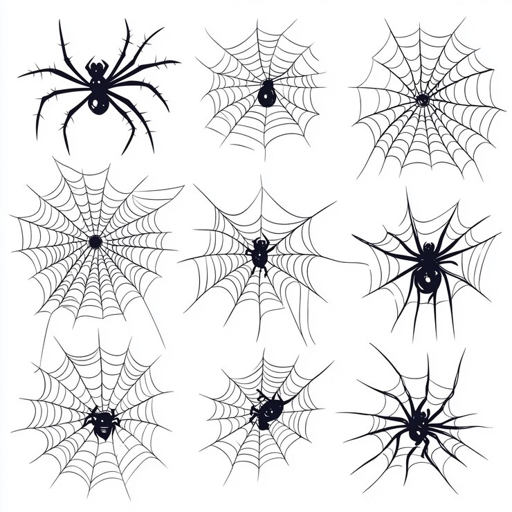 Photo la toile d'araignée d'halloween isolée sur un fond blanc