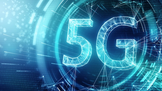 Photo toile de fond 5g éclatante