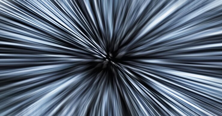 Toile de fond d'abstraction de téléportation horizontale dramatique de l'espace gris