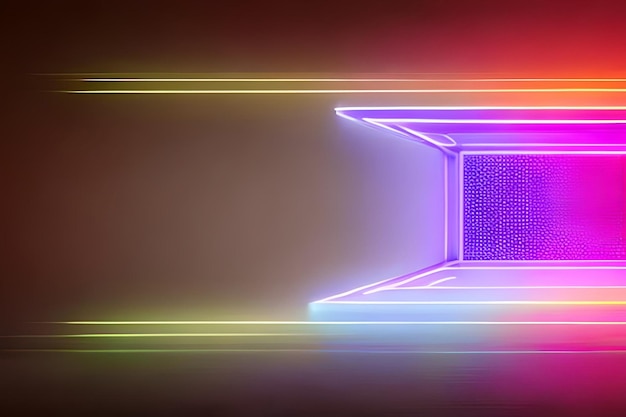 Toile de fond et arrière-plan lumineux au néon debout coloré