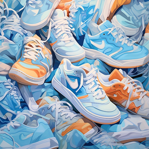 Photo la toile de fond des baskets