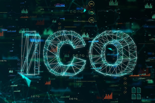 Toile de fond créative ICO