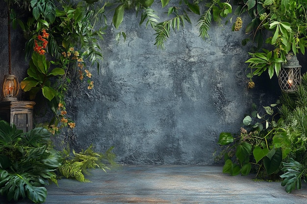 La toile de fond du jardin enchanté