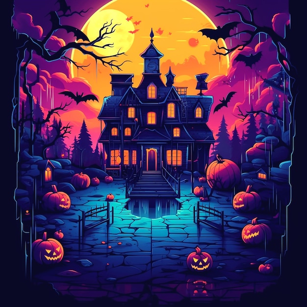 toile de fond inspirée d'Halloween