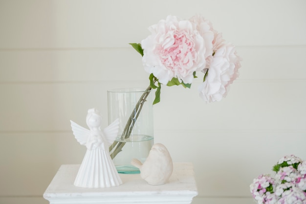 toile de fond de mariage avec fleur et décoration de mariage