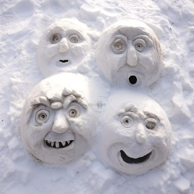 Photo toile de fond pour les bonhommes de neige