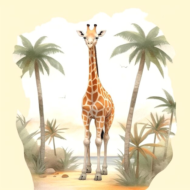 Photo toile de fond pour la girafe