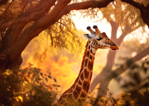 Photo toile de fond pour la girafe