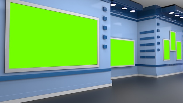 Toile de fond de studio de nouvelles pour les émissions de télévision