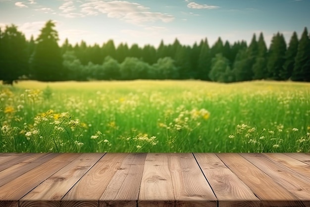 Toile de fond de table en bois