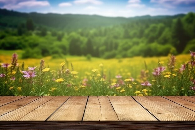 Toile de fond de table en bois