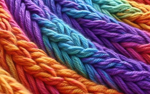 Toile de fond de texture de tricot colorée, créée avec l'IA générative