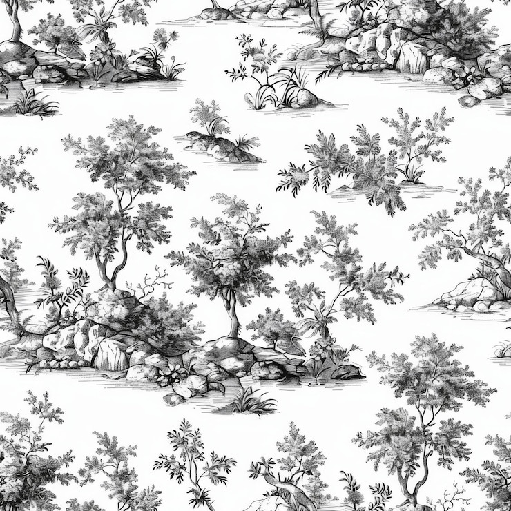 Photo toile de jouy classique de la provence française