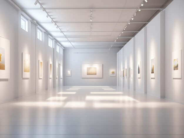 Toile de tranquillité 3D intérieure blanchie pour une galerie d'art