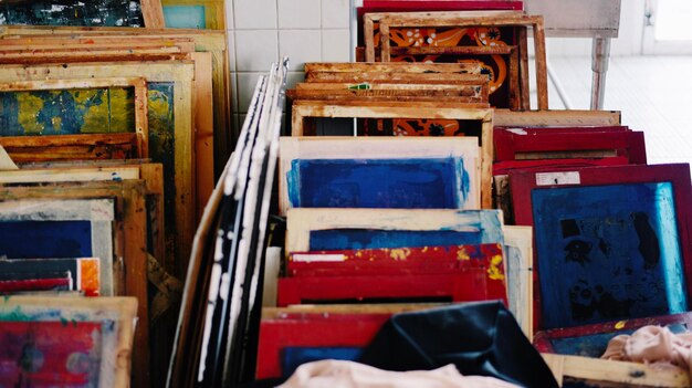 Photo toiles en bois dans une usine