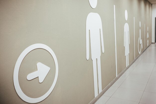 Toilette ou toilette avec une icône de genre