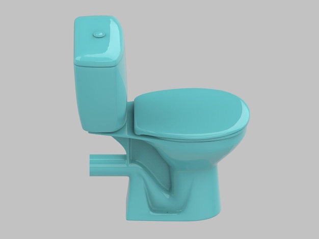 Toilettes bleu clair wc illustration 3d