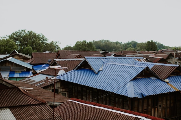 Toit de village malaisien traditionnel.