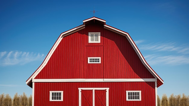 Les toits de Gambrel ressemblent à un toit de grange avec des pentes doubles fond de couleur solide