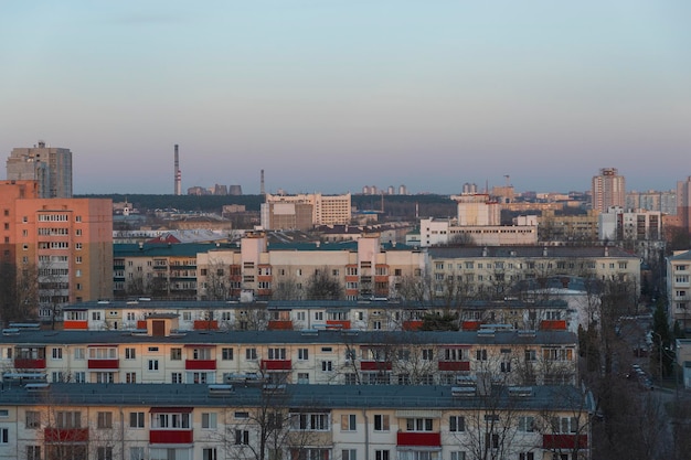 Toits de maisons de Minsk