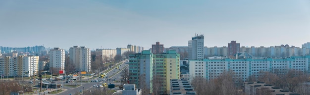 Toits de maisons de Minsk