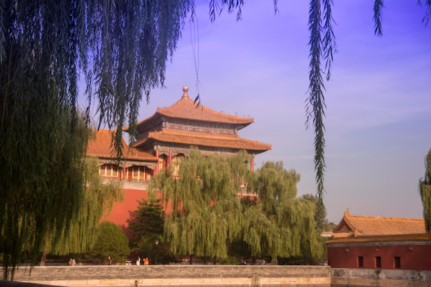 Toits de la pagode dans la cité interdite à Pékin Chine