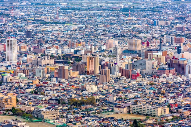 Toits de la ville aérienne de Kofu Japon