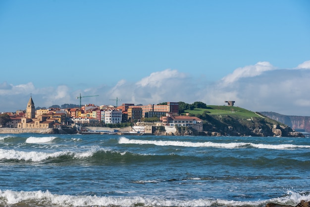 Toits de la ville de Gijon, Asturies, Espagne.