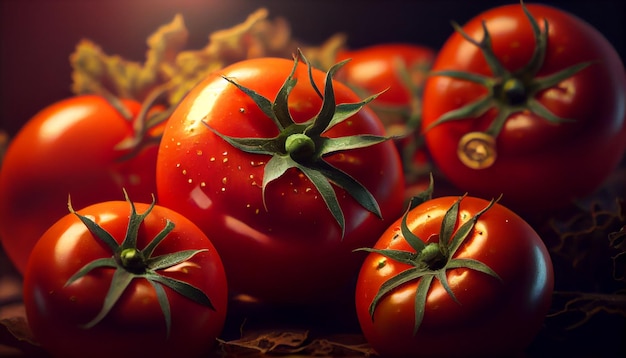 La tomate fraîche du jardin ajoute de la couleur à la salade de pâtes générée par l'IA