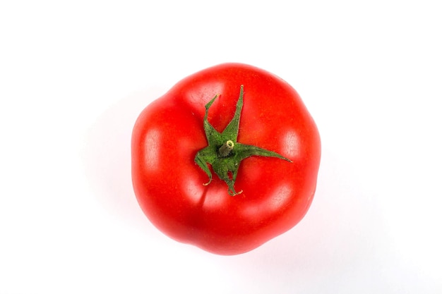 Tomate fraîche sur fond blanc
