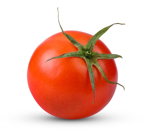 Tomate isolé sur fond blanc.