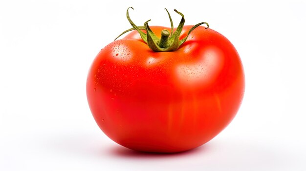 Tomate isolée sur un fond blanc pur