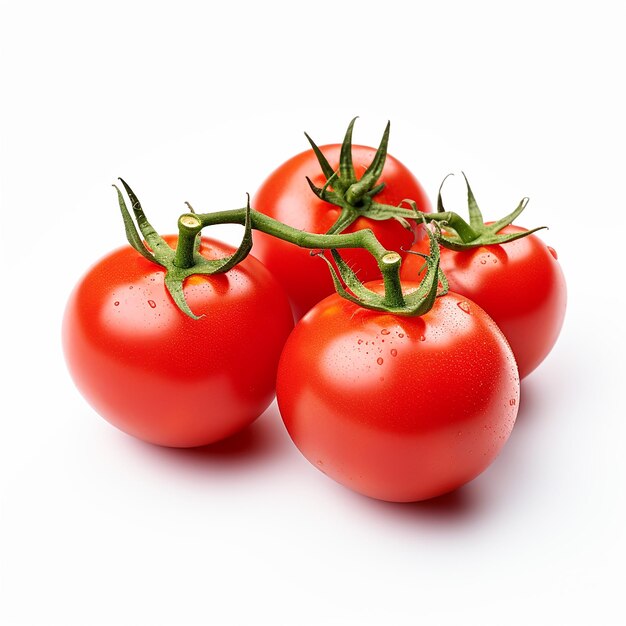 Photo tomate isolée sur fond blanc