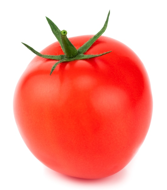 Tomate isolée. Tomate avec un tracé de détourage.