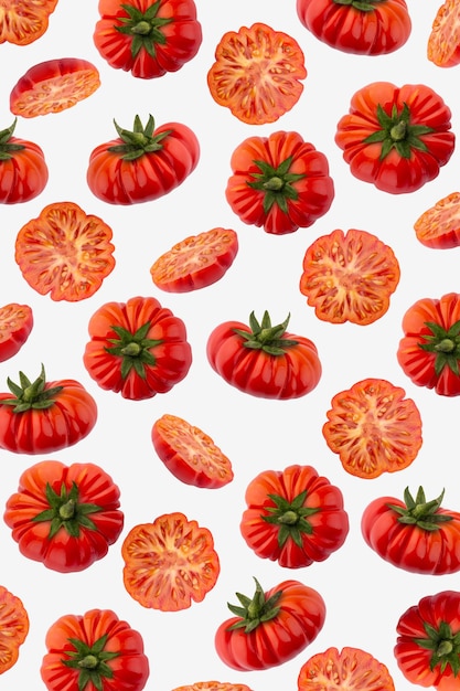 Tomate rouge sur fond de papier peint