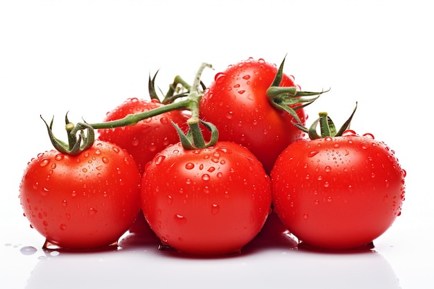 tomate rouge isolée sur fond blanc