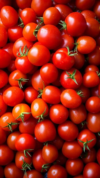 Tomate solanum lycopersicum pile à vendre sur le marché papier peint mobile vertical