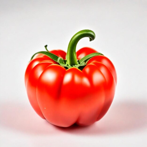 tomates au poivre rouge sur un fond blanc