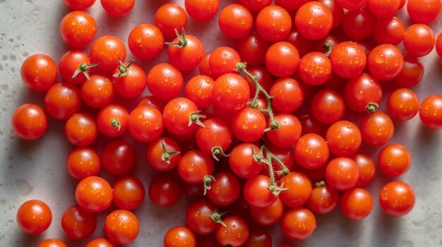 Photo tomates à la cerise fraîches