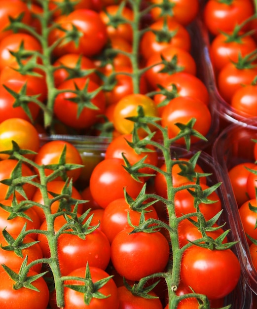 Tomates dans un marché de rue