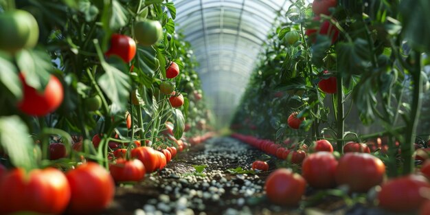 tomates dans une serre IA générative