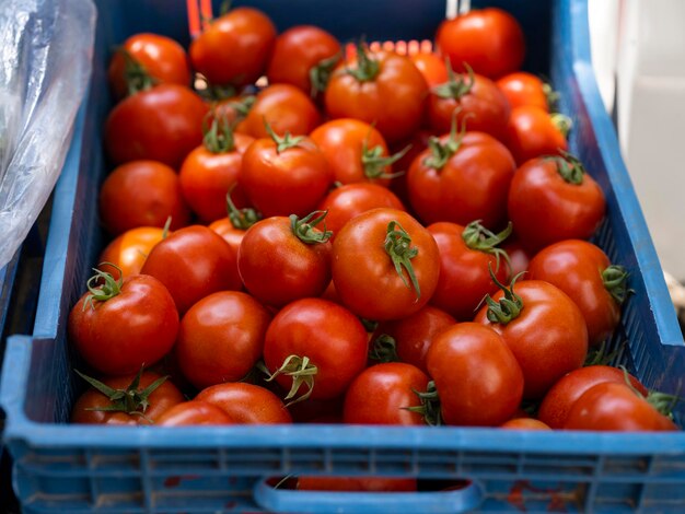 Tomates fraîches au marché local